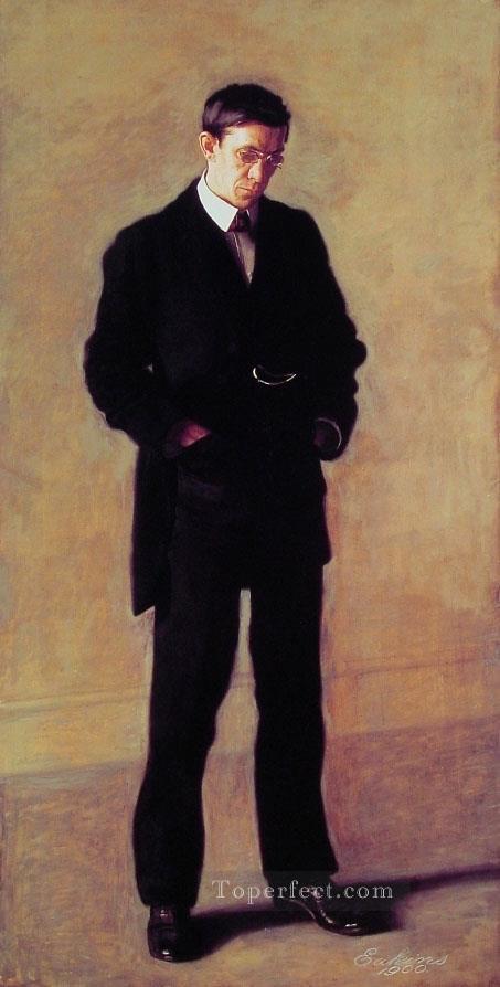 考える人リアリズムの肖像画 トーマス・イーキンス油絵